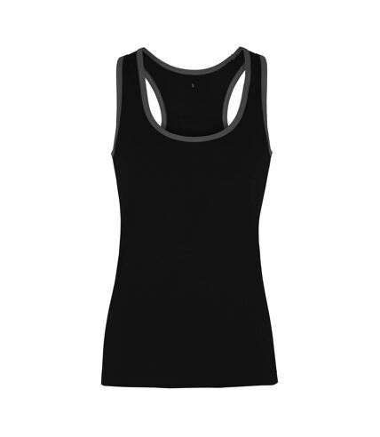Tri Dri Womens/Ladies Panelled Fitness Tank Top (Charcoal / Sapphire)