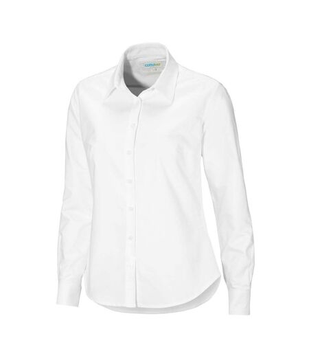 Womens/ladies Oxford Formal Shirt White Cottover