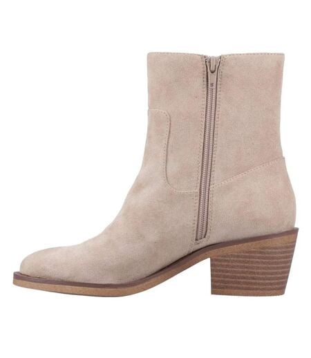 Womens/ladies Yankee Tassel Cowboy Boots Taupe Rocket Dog