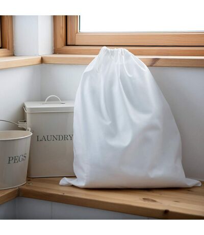 Towel City Laundry Bag (Pack of 2) (White) - UTRW6669