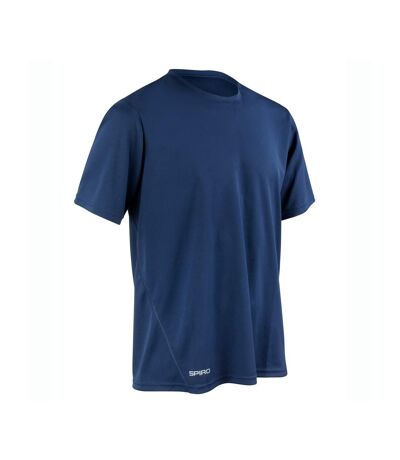 Mens Quick Dry Short-sleeved T-shirt Navy Blue Spiro