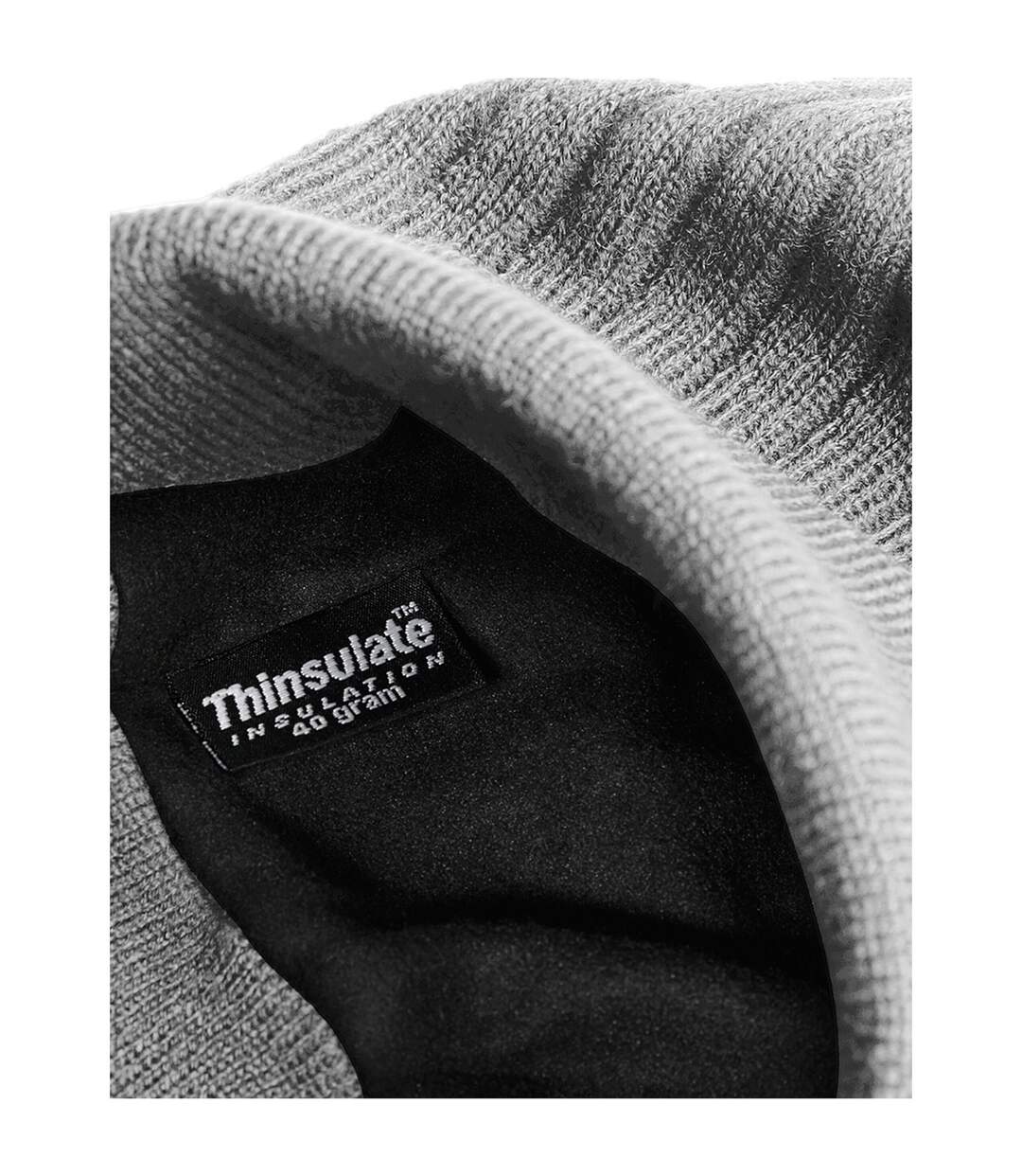 Bonnet Unisexe En Thinsulate Pour Adultes Gris Chiné Beechfield-2