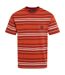 T-shirt Manches Courtes Motif/style À Rayures Pointer Homme Rouge Orange À Rayures Craghoppers-2