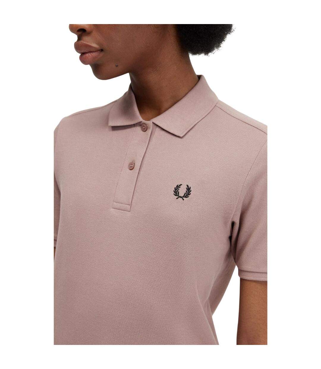 Polo Motif/style Logo Femme Rose Foncé Fred Perry-4