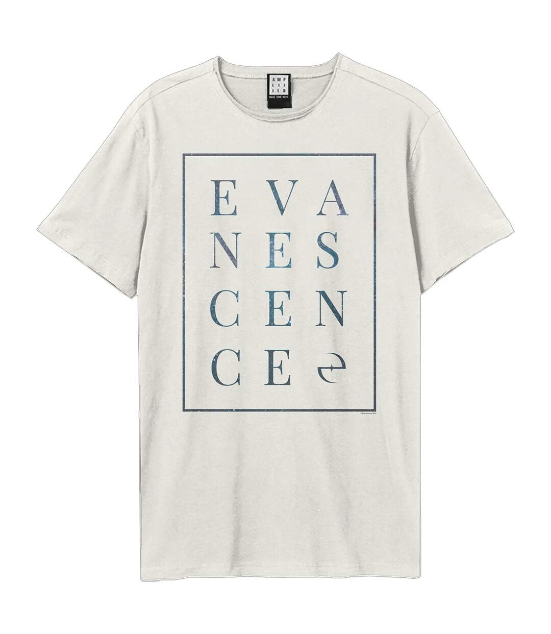 Unisex adult block evanescence t-shirt vintage white Amplified-1