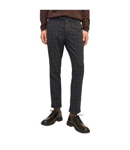 Mens Marco Plaid Slim Chinos Black Jack And Jones