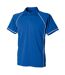 Finden & Hales Mens Piped Performance Polo Shirt (Royal Blue/White)