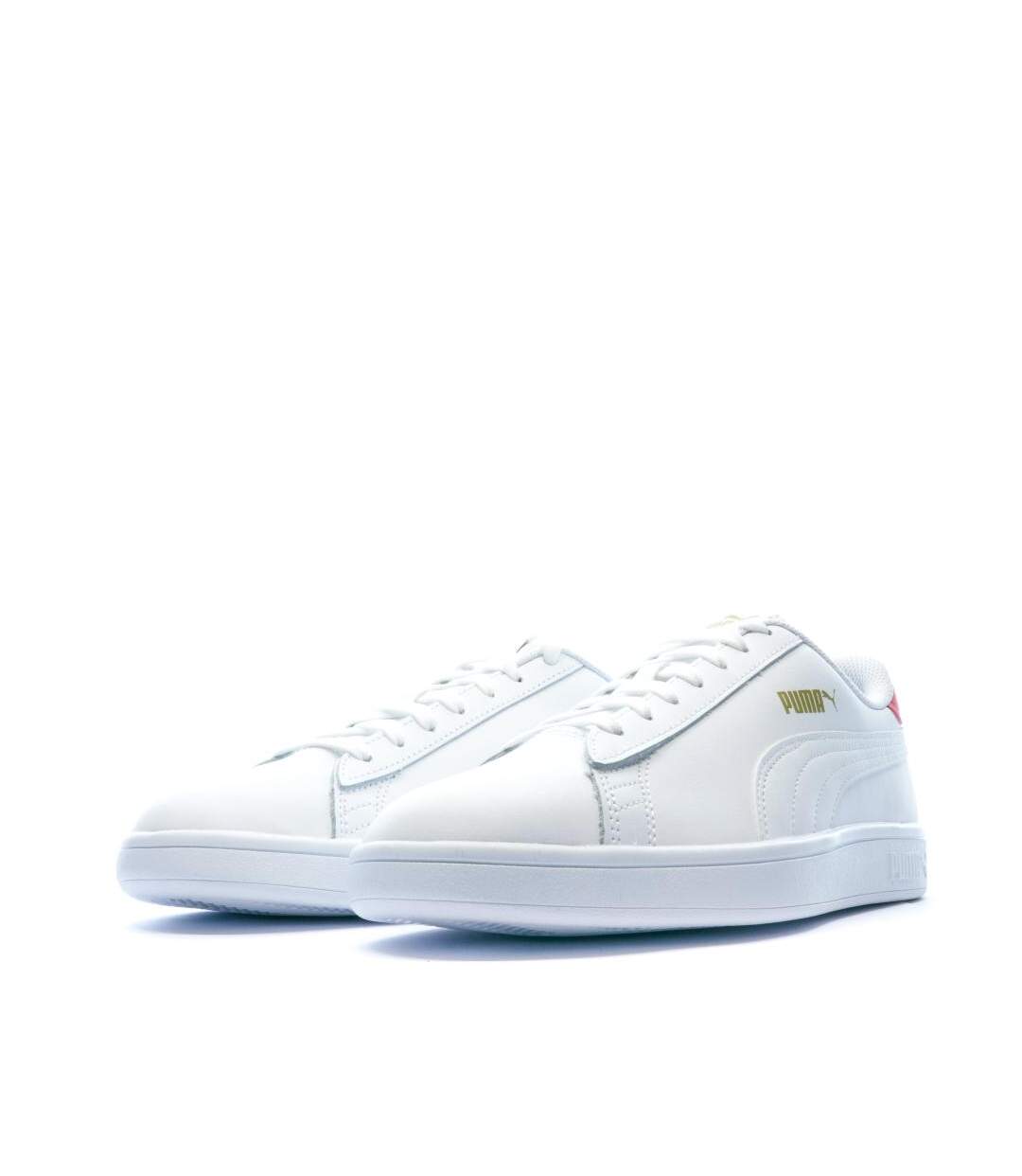 Baskets blanches/rouges adulte puma smash v2 l - 40-4