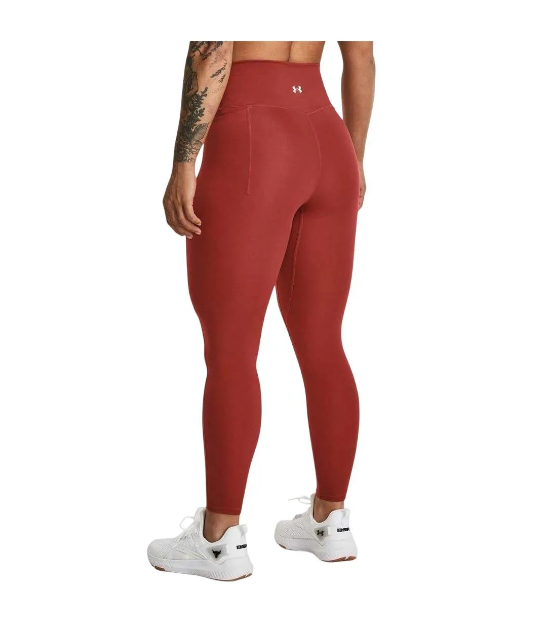 Legging Motif/style Croisée Project Rock Femme Rouge Under Armour-3