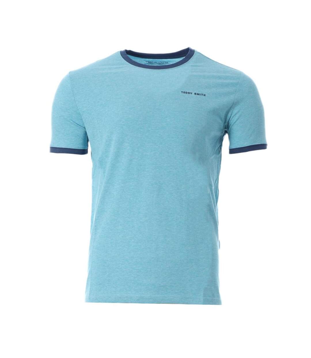 T-shirt bleu homme teddy smith 2r-1