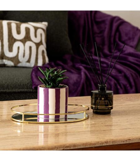 Plante Grasse Artificielle Deep Purple 16cm Violet