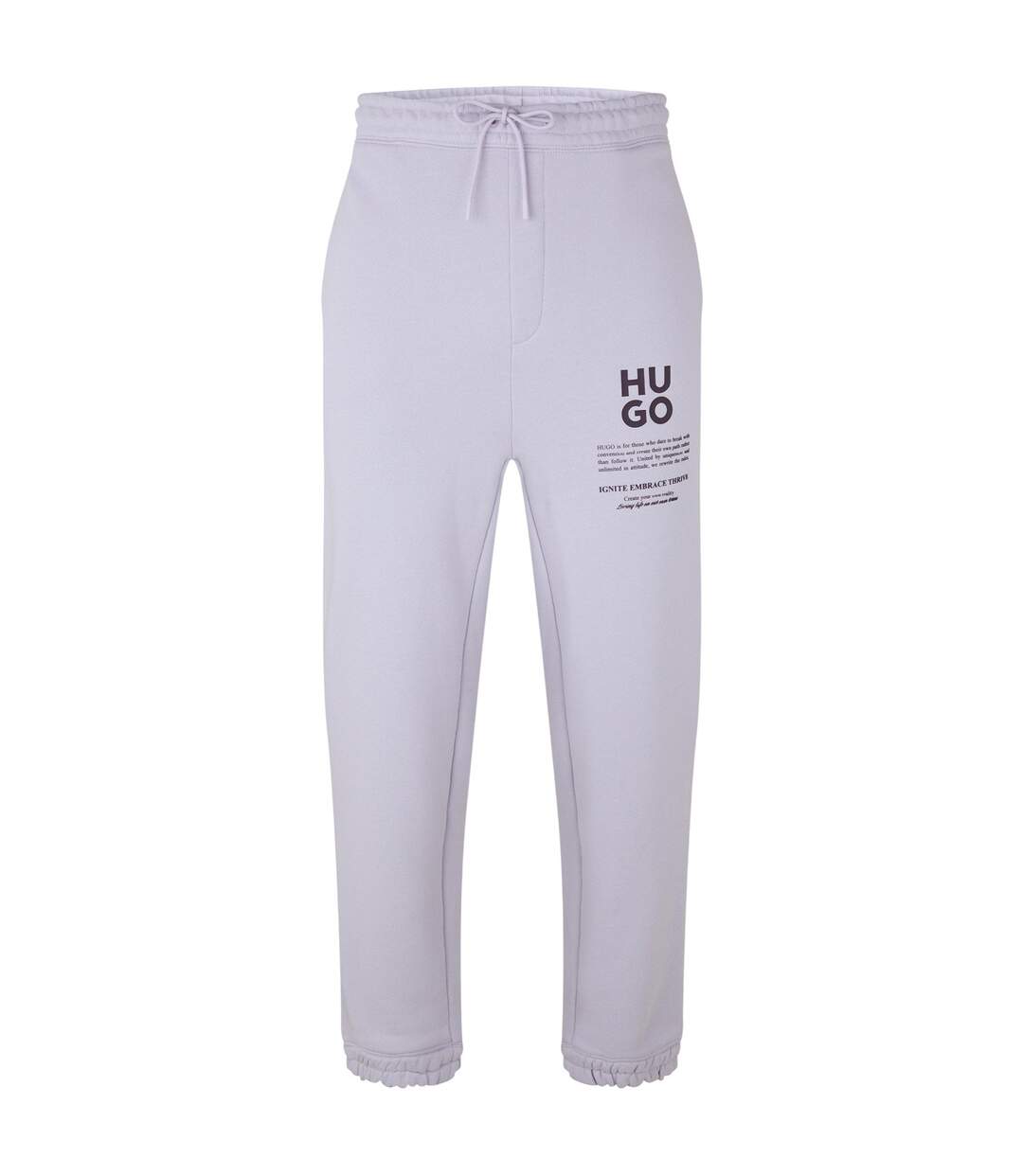 Mens Dapurlonga Logo Relaxed Fit Joggers Light Purple Hugo-1