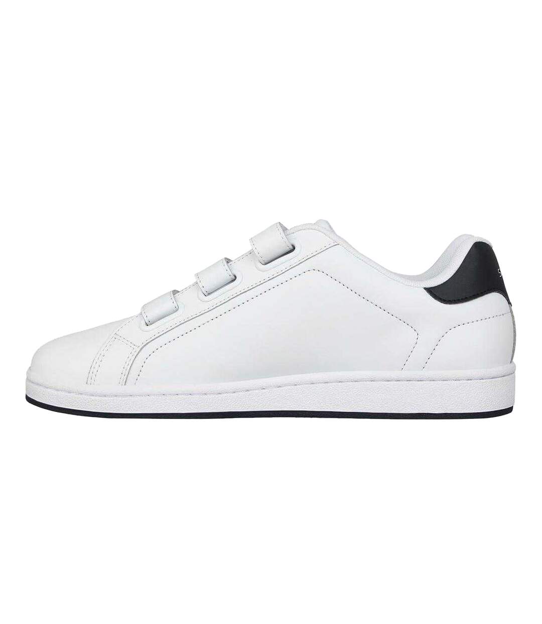 Mens 3 Touch Fastening Strap Trainers White Navy Slazenger-3