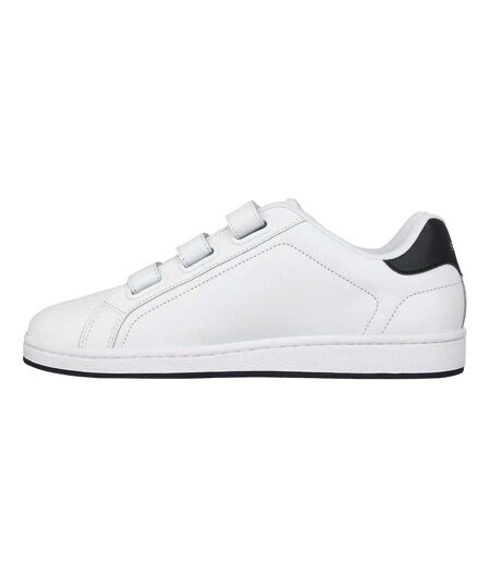 Mens 3 Touch Fastening Strap Trainers White Navy Slazenger