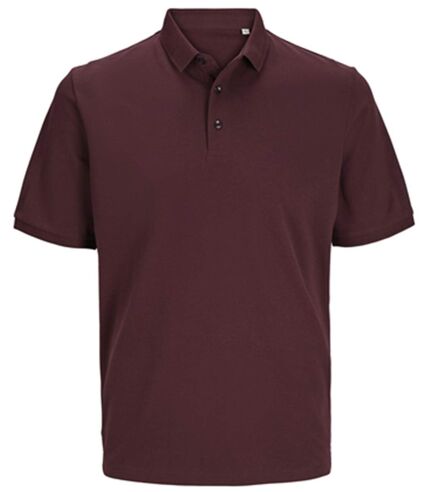 Polo manches courtes - JACK&JONES - Unisexe - JJ7556 - rouge vin port royal