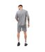 Mens Letterman Sweat Shorts Grey Marl Hype-3