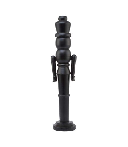 Wooden nutcracker ornament 60cm x 12cm x 14cm black Hill Interiors