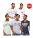Pack of 5  Mens sumertons assorted designs t-shirt  multicoloured Crosshatch-1