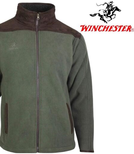 WINCHESTER JULIUS1 — Veste polaire vert : isolation sherpa et finitions suédine