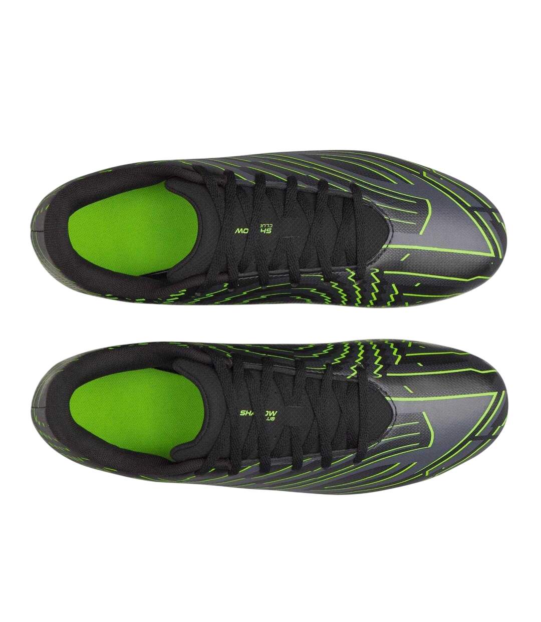 Mens Shadow Club 4 Patterned Firm Ground Football Boots Black Green Under Armour-3