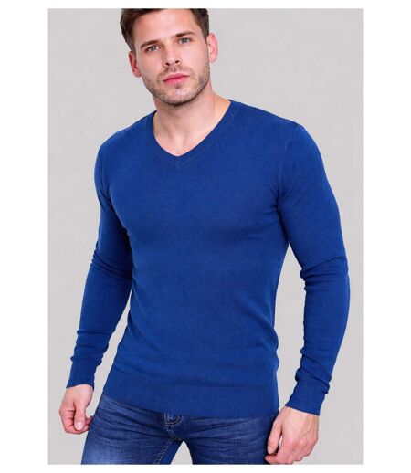Pull manches longues col V