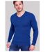 Pull manches longues col V-1
