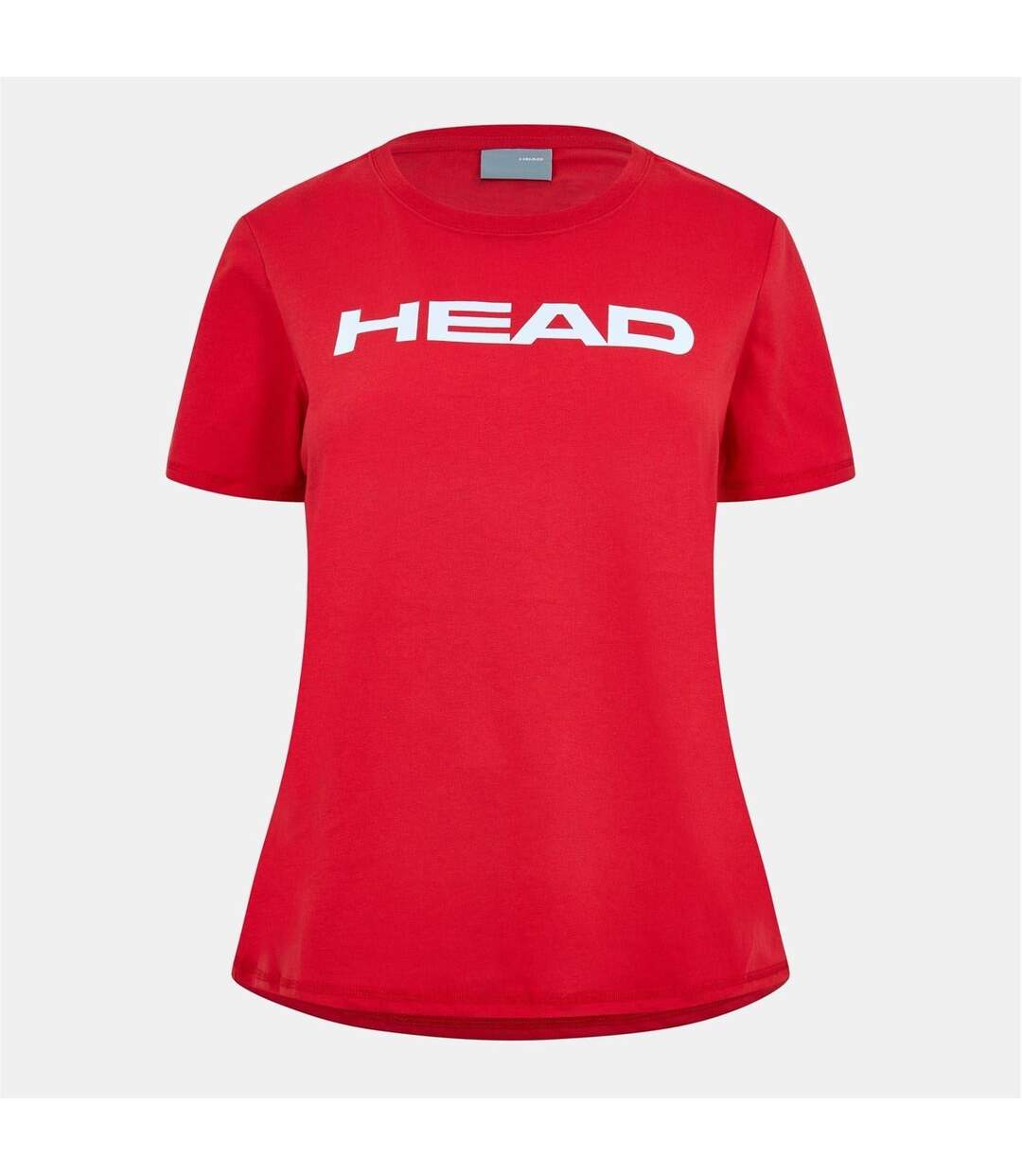 Womens/ladies Lucy Jersey Crew Neck Short-sleeved T-shirt Red White Head-1