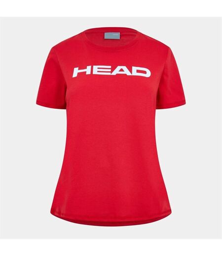 Womens/ladies Lucy Jersey Crew Neck Short-sleeved T-shirt Red White Head