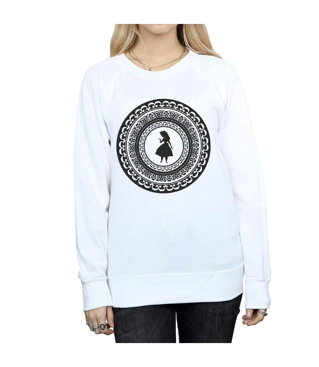 Disney Sweatshirt Alice In Wonderland Circle - Femmes/Dames (Blanc) - UTBI2639-3