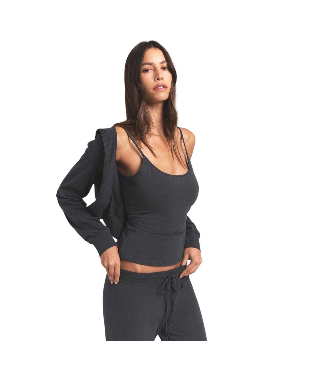 Débardeur Femme Anthracite Skims-3