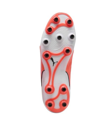 Mens Liga King Firm Ground Football Boots  White Puma
