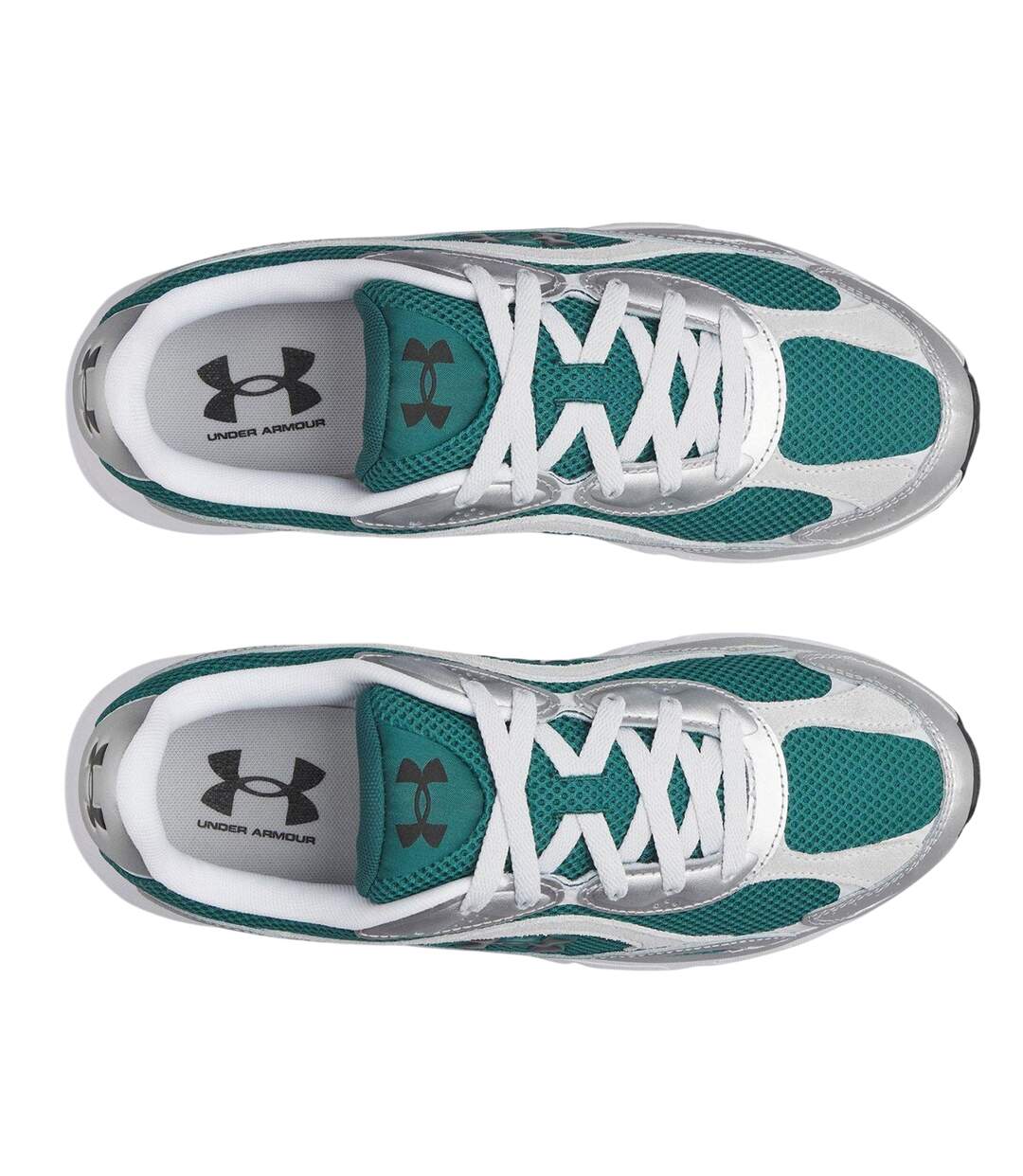 Baskets Motif/style Sportif Tech Homme Vert Gris Pâle Noir Under Armour-3