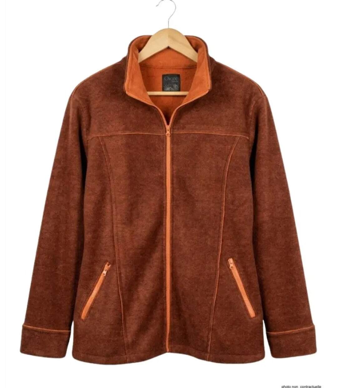 Veste Polaire Grandes Tailles AXRIGA2M Marron/Orange (Axone)-2