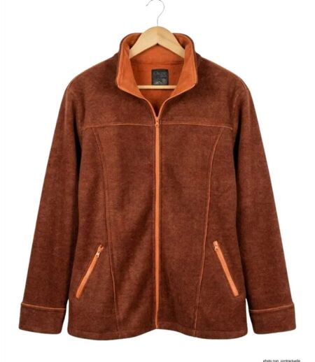 Veste Polaire Grandes Tailles AXRIGA2M Marron/Orange (Axone)
