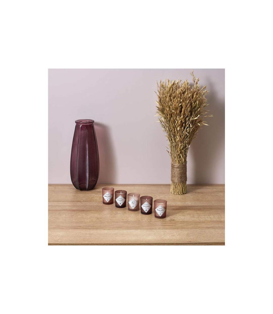 Lot de 5 Bougies Parfumées Coffret 5cm Nude-5