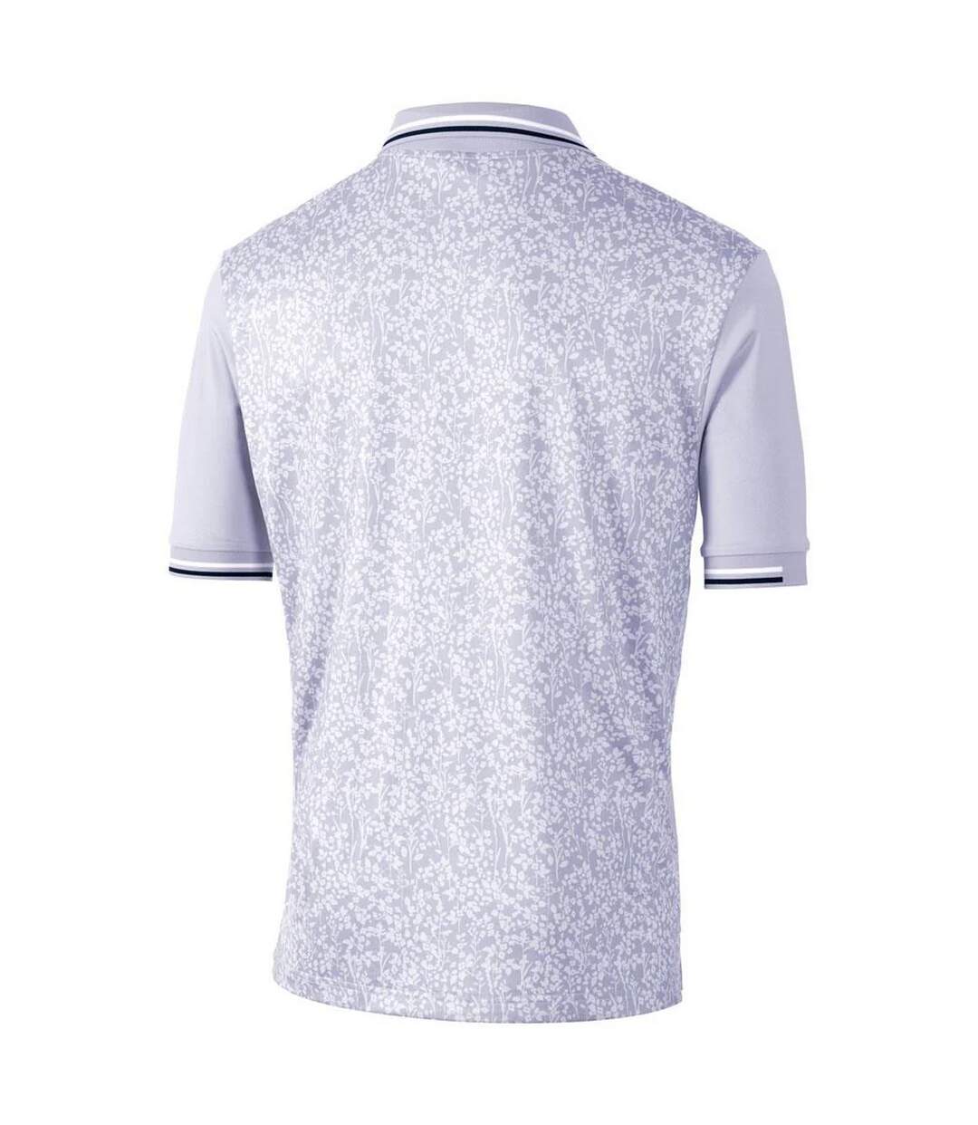 Mens wild flowers golf polo shirt lilac/lavender Island Green-2