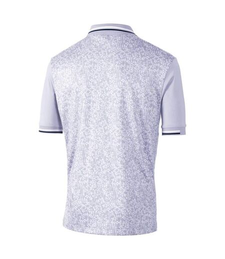 Mens wild flowers golf polo shirt lilac/lavender Island Green