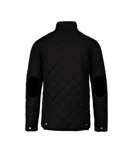 Mens Quilted Jacket Black Black Kariban