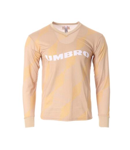 T-Shirt de sport beige homme umbro pitch crew - l