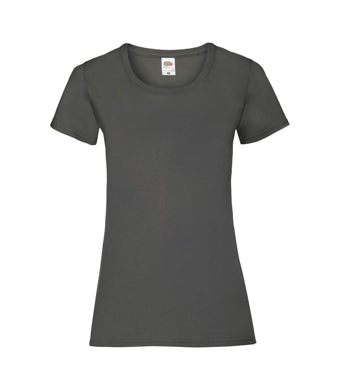 Womens/ladies lady fit t-shirt light graphite Fruit of the Loom-1