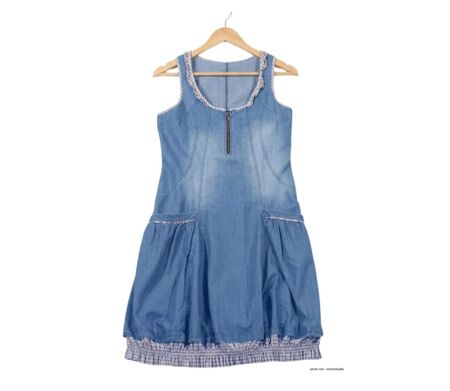 MAYFLOWER VF048S - Robe en jean pour femme : le charme décontracté de l'effet Liberty Stone