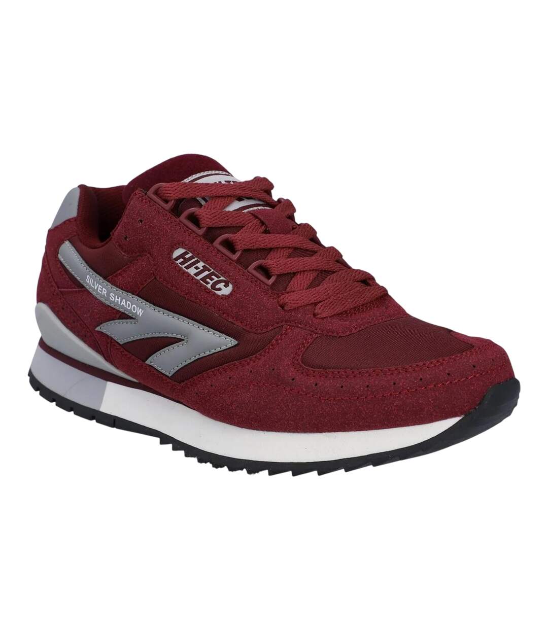 Baskets Silver Shadow Homme Cerise Blanc Gris Noir Hi-Tec-4