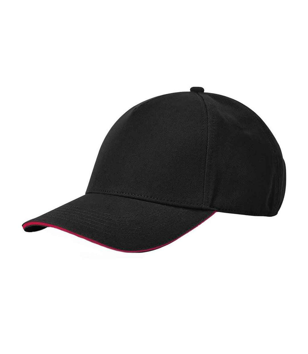 Casquette De Baseball Earthaware Classic Noir Rouge Classique Beechfield-2