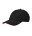 Casquette De Baseball Earthaware Classic Noir Rouge Classique Beechfield-2