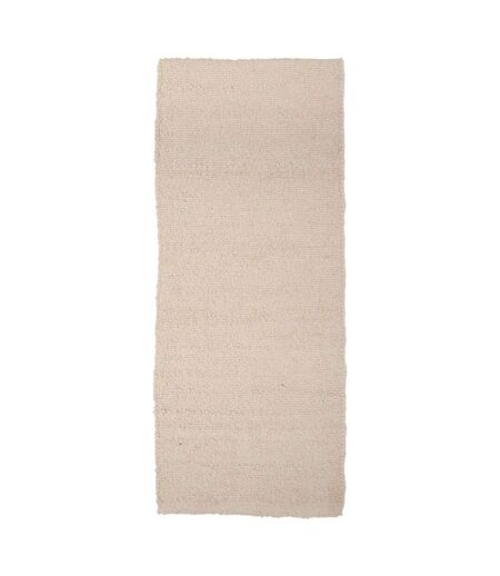 Tapis Effet Laine Volna 80x200cm Ivoire