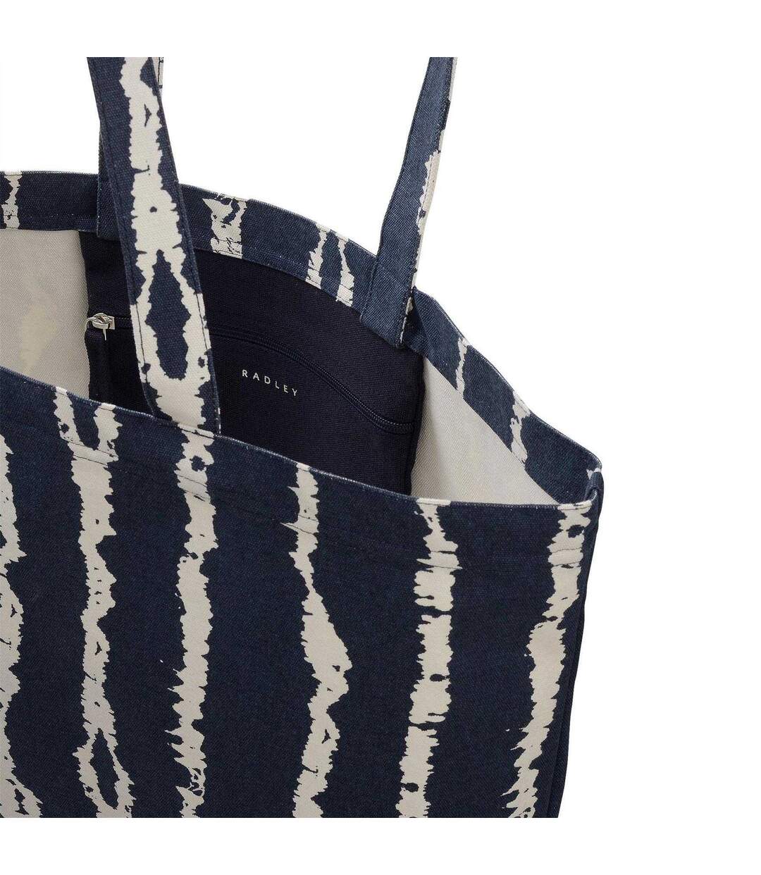 East West Tie Dye Stripes Tote Bag One Size Blue White Radley-3