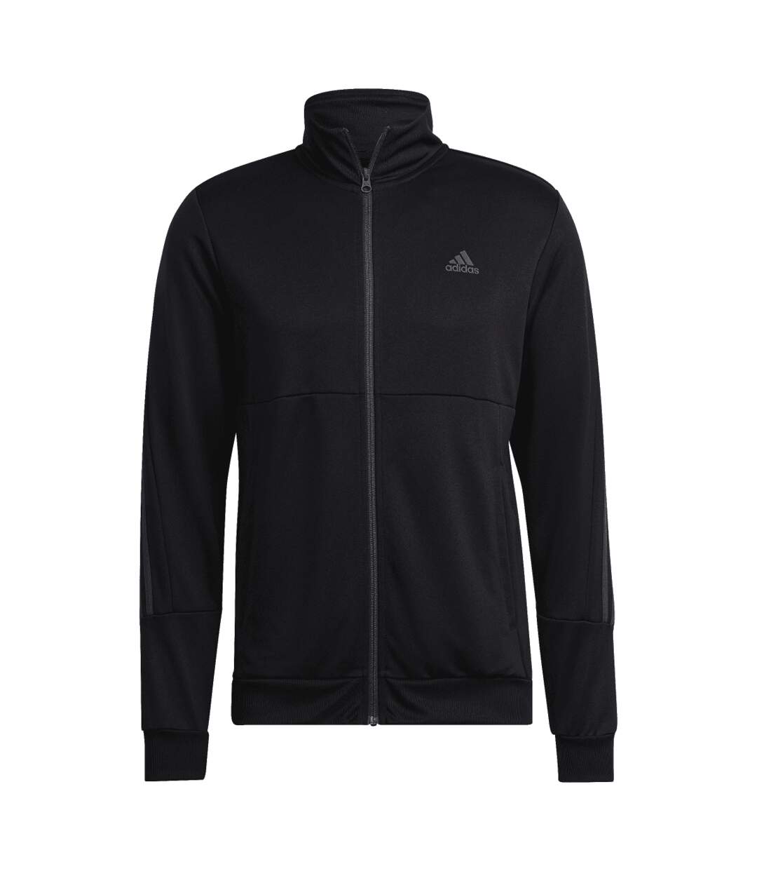Mens Zipped Slim Tracksuit Black Adidas-2