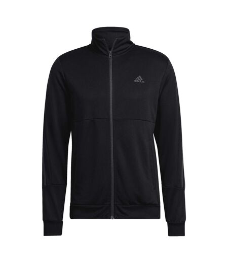 Mens Zipped Slim Tracksuit Black Adidas