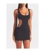 Womens Jersey Cut Out Mini Dress Dark Grey Skims-4