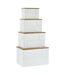 Lot de 4 Malles Design Catalina 54cm Blanc-1